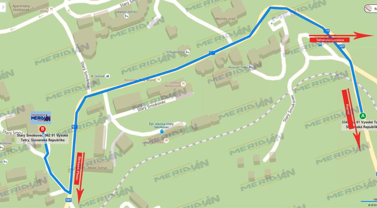 Meridian-Apartman, Stary Smokovec, Primo, Vysoké Tatry المظهر الخارجي الصورة